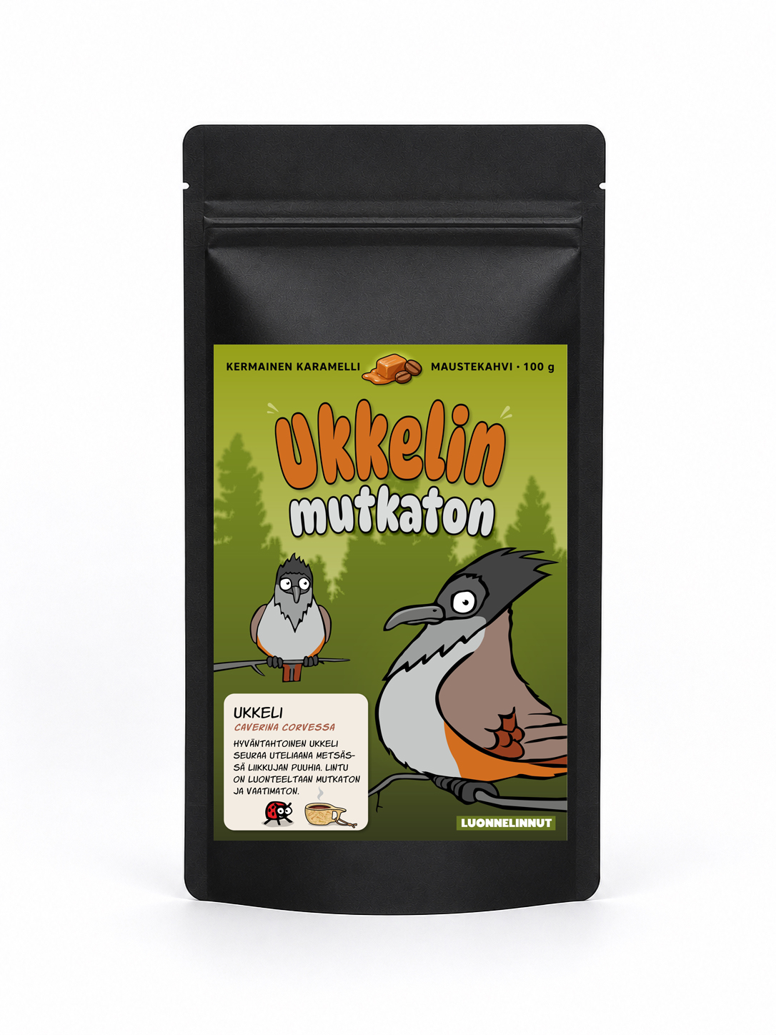 Ukkelin mutkaton, Luonnelinnut makukahvi 100g