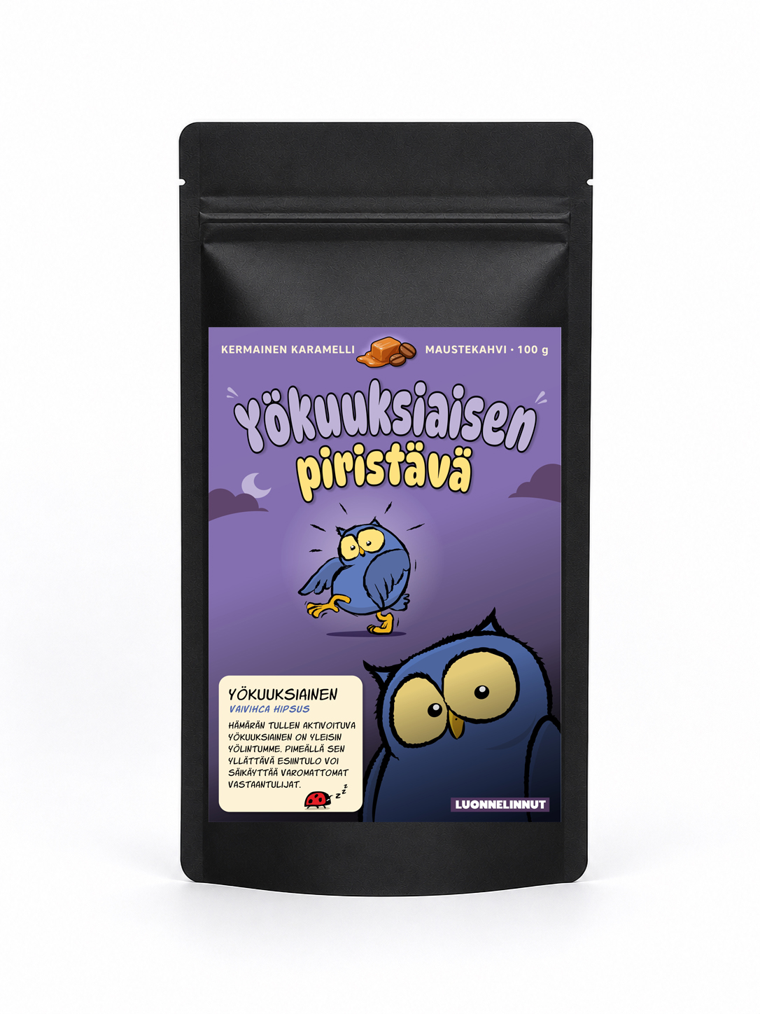 Yökuuksiaisen piristävä, Luonnelinnut makukahvi 100g